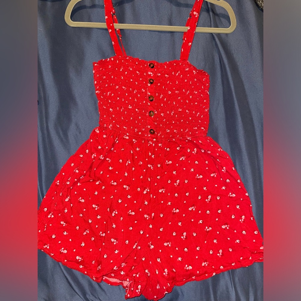 NWOT Hollister Floral Smocked Romper